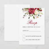 Winter Wedding RSVP Card, Custom RSVP Card Karte (Vorne/Hinten)