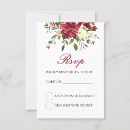 Winter Wedding RSVP Card, Custom RSVP Card Karte