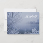 Winter Wedding RSVP Cards mit Eisschnee-See-Szene Karte (Rückseite)