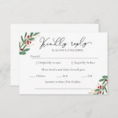 Winter Wedding RSVP Cards - Moderne Weihnachten (Vorne/Hinten)