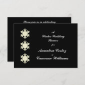 "Winter Wedding Shower" mit Schneeflocken Einladung (Vorne/Hinten)