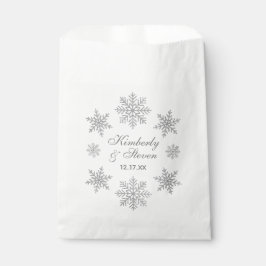 Winter Wedding Silver Snowflake Geschenktütchen
