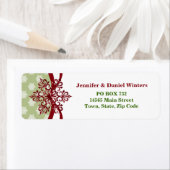 Winter Wedding Snowflake Themes Adressetiketten (Insitu)