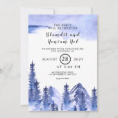 Winter Wedding Snowflake Weihnachtskarte Einladung (Vorderseite)