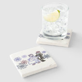 Winter wedding steinuntersetzer (Seitenansicht)