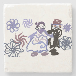 Winter wedding steinuntersetzer