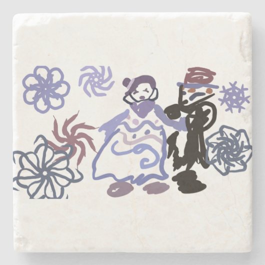 Winter wedding steinuntersetzer (Vorderseite)