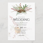 Winter Wedding Suite Print oder Digital Download Einladung (Vorderseite)