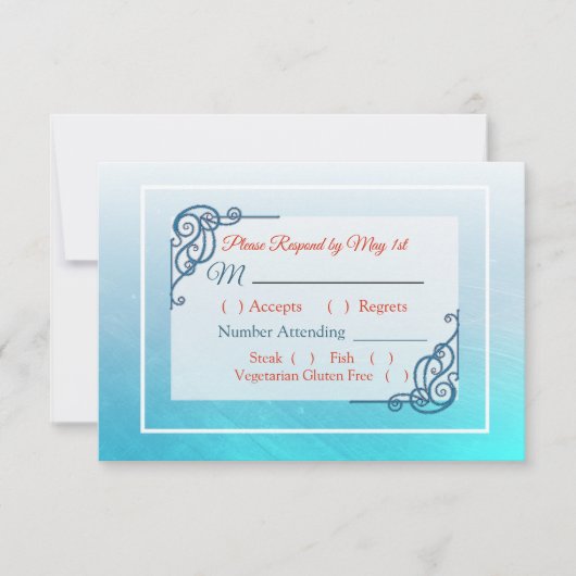 Winter Wedding Wedding RSVP Karte (Vorderseite)