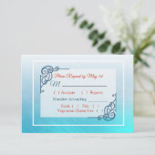 Winter Wedding Wedding RSVP Karte (Stehend Vorderseite)