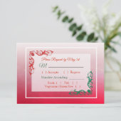 Winter Wedding Wedding RSVP Karte (Stehend Vorderseite)