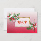 Winter Wedding Wedding RSVP Karte (Rückseite)