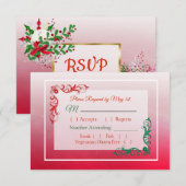 Winter Wedding Wedding RSVP Karte (Vorne/Hinten)