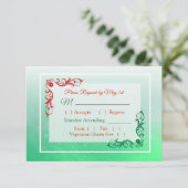 Winter Wedding Wedding RSVP Karte (Stehend Vorderseite)