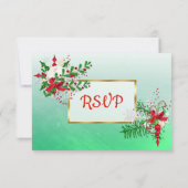 Winter Wedding Wedding RSVP Karte (Rückseite)