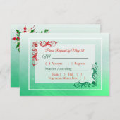 Winter Wedding Wedding RSVP Karte (Vorne/Hinten)