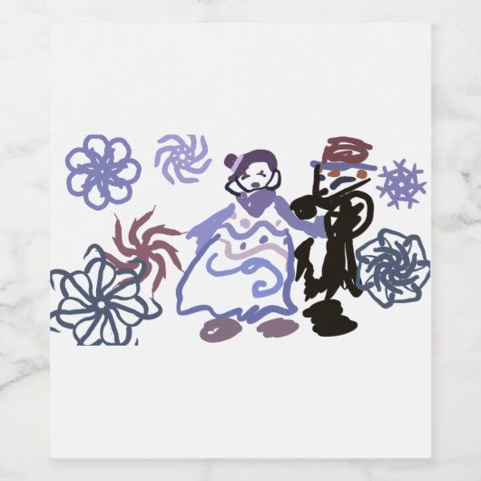 Winter wedding  weinetikett (Einzelnes Label)