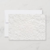 Winter Wedding White & Black Simple RSVP Karte (Rückseite)