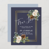 Winter Wedding White Roses Gold Dusty Blue (Vorne/Hinten)