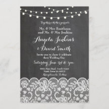 Winter Wedelight Chalkboard Lace Party laden ein