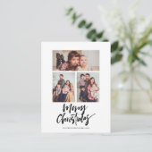 Winter Weihnachten 3 Foto Collage Urlaub Postkarte (Stehend Vorderseite)