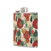 Winter / Weihnachten Abstrakte Kunst Flachmann (Links)