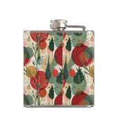 Winter / Weihnachten Abstrakte Kunst Flachmann (Rückseite)