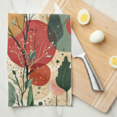 Winter / Weihnachten Abstrakte Kunst Geschirrtuch (Viertel Falte)