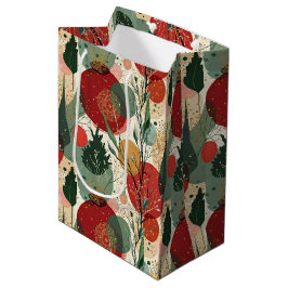 Winter / Weihnachten Abstrakte Kunst Mittlere Geschenktüte