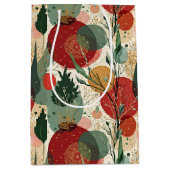 Winter / Weihnachten Abstrakte Kunst Mittlere Geschenktüte (Vorderseite)