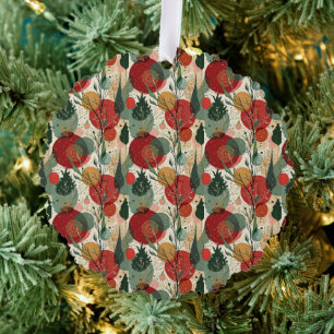 Winter / Weihnachten Abstrakte Kunst Ornament Karte