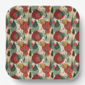 Winter / Weihnachten Abstrakte Kunst Pappteller (Vorderseite)