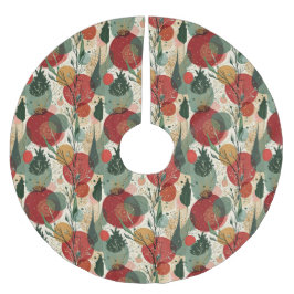 Winter / Weihnachten Abstrakte Kunst Polyester Weihnachtsbaumdecke