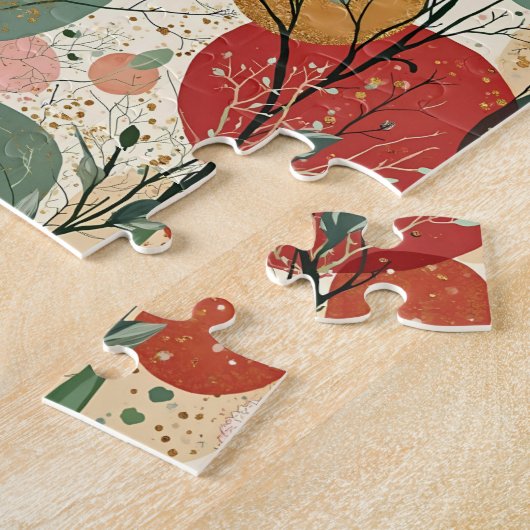Winter / Weihnachten Abstrakte Kunst Puzzle (Seite)