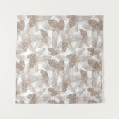 Winter Weihnachten abstrakter Pinienbaum Wandteppich (Vorderseite (Horizontal))