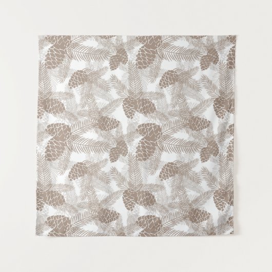 Winter Weihnachten abstrakter Pinienbaum Wandteppich (Vorderseite)