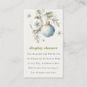 Winter Weihnachten Blue Boy Display Baby Dusche Begleitkarte (Vorderseite)