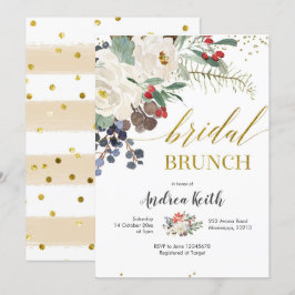 Winter Weihnachten Blumenbrunch Einladung