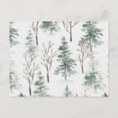 Winter Weihnachten Blumenbücher für Baby Einladungspostkarte (Rückseite)