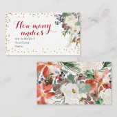 Winter Weihnachten Brautparty wie viele Unikate Begleitkarte (Vorne/Hinten)