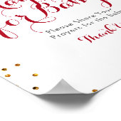 Winter Weihnachten florale Gebete für das Baby Poster (Ecke)