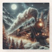 Winter/Weihnachten Glasuntersetzer (Vorderseite)