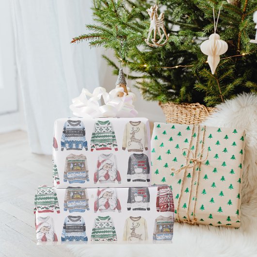 Winter Weihnachten hässlich Sweaters Muster Geschenkpapier