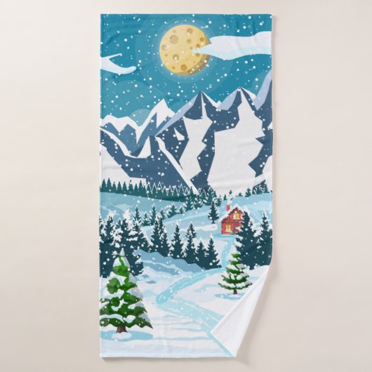 Winter Weihnachten Hintergrund. Kiefernholz und Sa Badehandtuch (Badehandtuch)