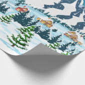 Winter Weihnachten Hintergrund. Kiefernholz und Sa Geschenkpapier (Ecke)