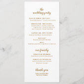 Winter Weihnachten Hochzeit Burgund Watercolor Boh Programm (Rückseite)