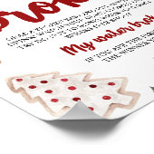 Winter Weihnachten Mein Wasser Broke Baby Duschens Poster (Ecke)