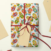 Winter Weihnachten Mittens Gloves Urlaubsmuster Geschenkpapier