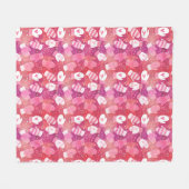 Winter Weihnachten Mittens Muster in Rosa Fleecedecke (Vorderseite (Horizontal))