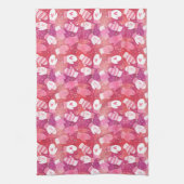 Winter Weihnachten Mittens Muster in Rosa Geschirrtuch (Vertikal)